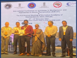 Congratulations Manojkumar Kumaran for the IAN Travel Award at the Indian Academy of Neuroscience (ΙΑΝ-2024) Conference, held at NIMHANS, Bangalore (Nov 11 -14, 2024)