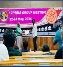 Congratulations Mukul JS for the best poster award at the 12th RNA Group Meeting at IIT Guwahati