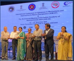 निम्हान्स, बैंगलोर में आयोजित भारतीय तंत्रिका विज्ञान अकादमी (आईएएन-2024) सम्मेलन में सर्वश्रेष्ठ पोस्टर पुरस्कार के लिए कथा सान्याल को बधाई (11-14 नवंबर, 2024)